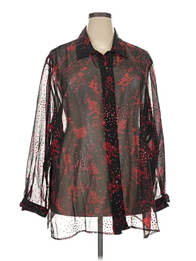 Pre-owned Fashion Bug 3/4 Sleeve Blouse In Black