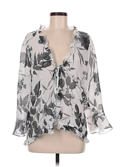 Pre-owned Fashion Bug 3/4 Sleeve Blouse In Gray