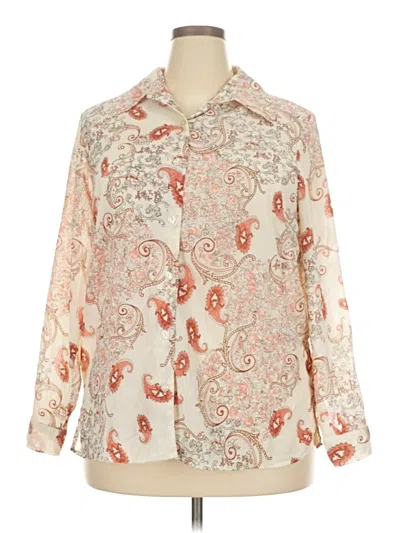 Pre-owned Fashion Bug 3/4 Sleeve Blouse In White