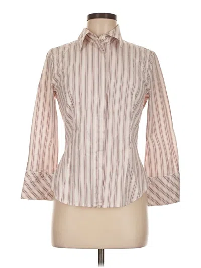 Pre-owned Fashion Bug 3/4 Sleeve Button Down Shirt In Pink