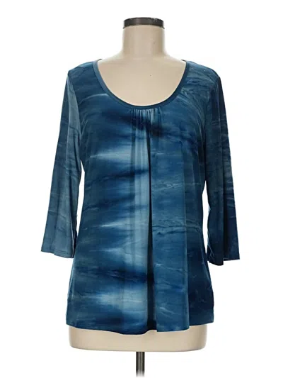 Pre-owned Fashion Bug 3/4 Sleeve T-shirt In Blue