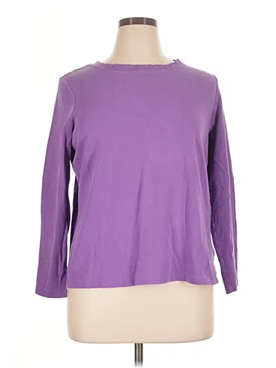 Pre-owned Fashion Bug 3/4 Sleeve T-shirt In Purple