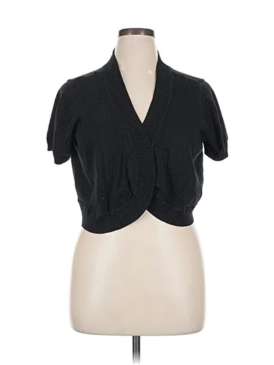 Pre-owned Fashion Bug Cardigan Sweater In Black