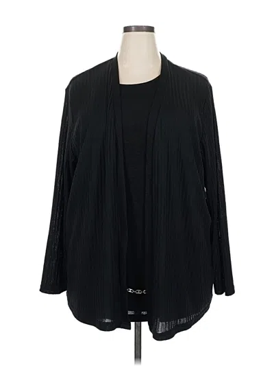 Pre-owned Fashion Bug Cardigan Sweater In Black