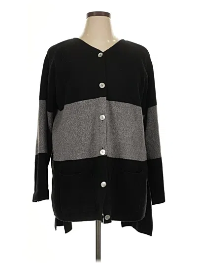 Pre-owned Fashion Bug Cardigan Sweater In Black