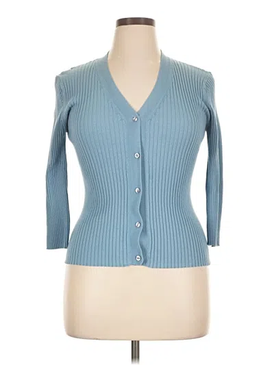 Pre-owned Fashion Bug Cardigan Sweater In Blue