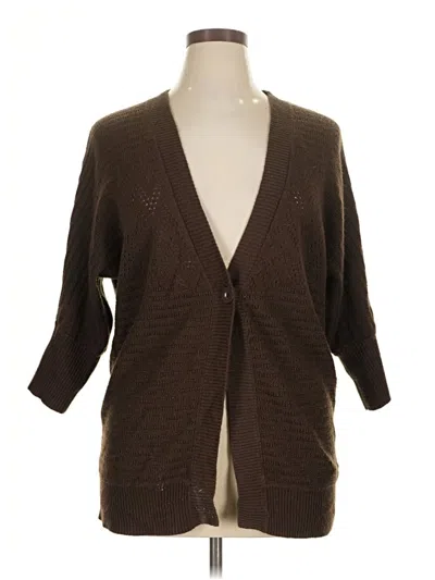 Pre-owned Fashion Bug Cardigan Sweater In Brown