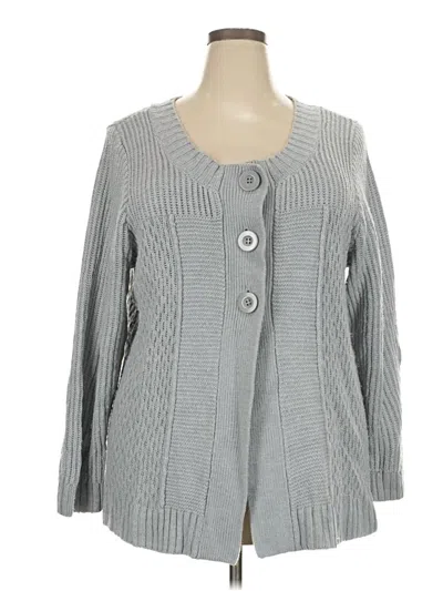 Pre-owned Fashion Bug Cardigan Sweater In Gray
