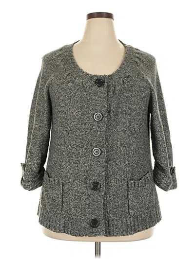 Pre-owned Fashion Bug Cardigan Sweater In Gray