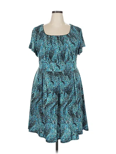 Pre-owned Fashion Bug Casual Dress In Blue