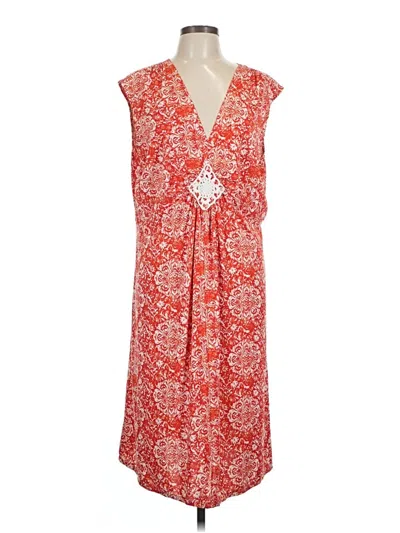 Pre-owned Fashion Bug Casual Dress In Red