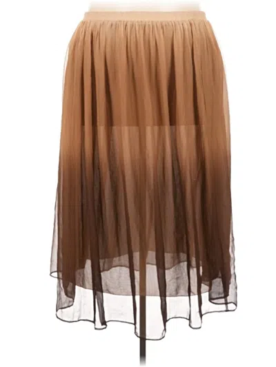 Pre-owned Fashion Bug Casual Skirt In Brown