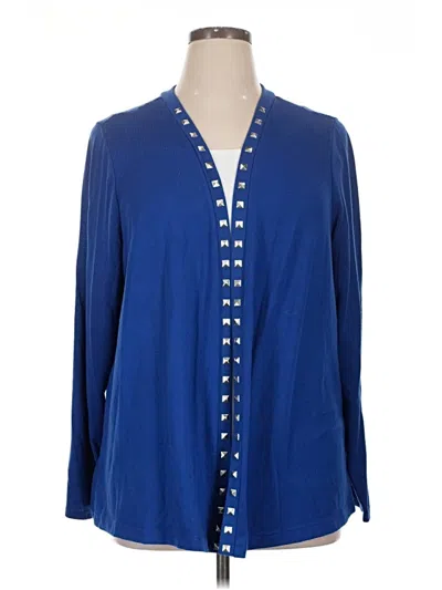 Pre-owned Fashion Bug Long Sleeve Blouse In Blue