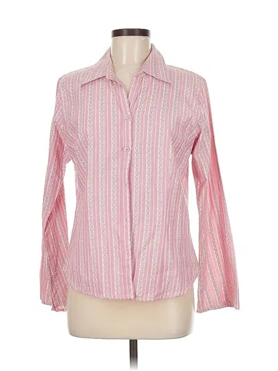 Pre-owned Fashion Bug Long Sleeve Blouse In Pink