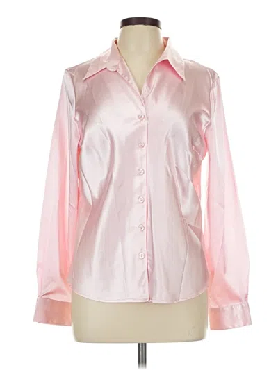 Pre-owned Fashion Bug Long Sleeve Blouse In Pink