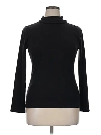 Pre-owned Fashion Bug Long Sleeve Turtleneck In Black