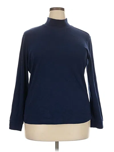 Pre-owned Fashion Bug Long Sleeve Turtleneck In Blue