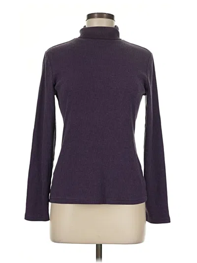 Pre-owned Fashion Bug Long Sleeve Turtleneck In Purple
