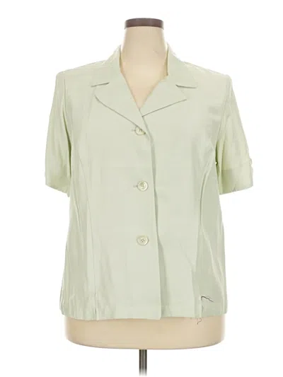 Pre-owned Fashion Bug Short Sleeve Blouse In Green