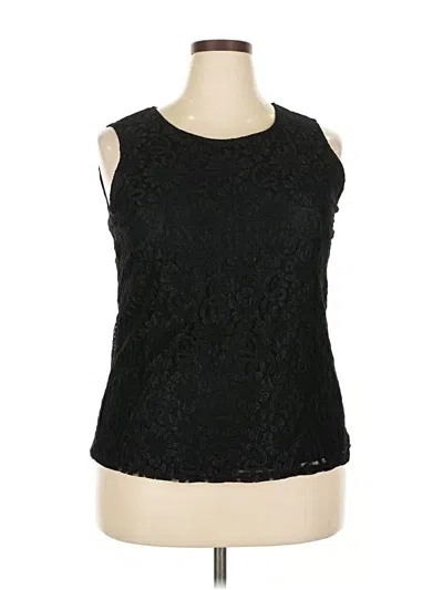 Pre-owned Fashion Bug Sleeveless Blouse In Black