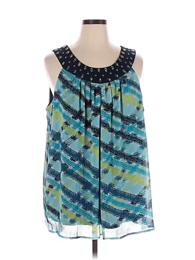Pre-owned Fashion Bug Sleeveless Blouse In Blue
