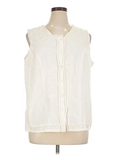 Pre-owned Fashion Bug Sleeveless Blouse In Ivory