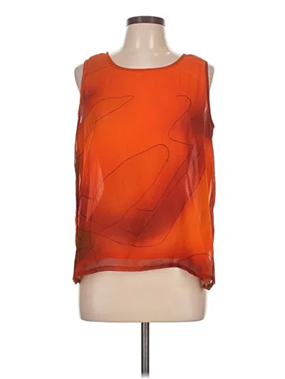 Pre-owned Fashion Bug Sleeveless Blouse In Orange