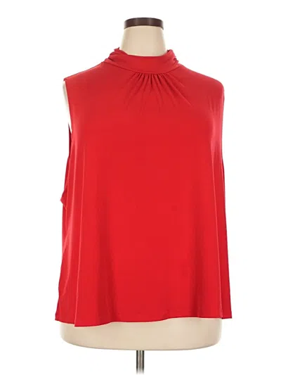 Pre-owned Fashion Bug Sleeveless Blouse In Red