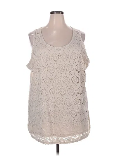 Pre-owned Fashion Bug Sleeveless Blouse In White
