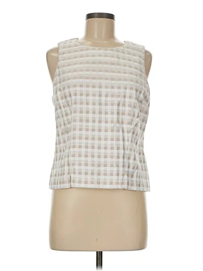 Pre-owned Fashion Bug Sleeveless Blouse In White