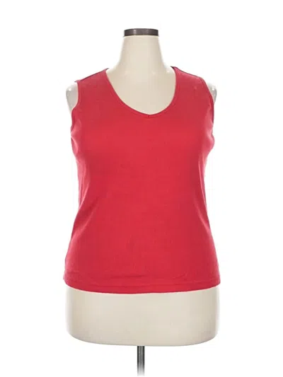 Pre-owned Fashion Bug Sleeveless T-shirt In Red