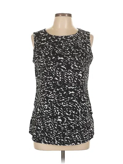 Pre-owned Fashion Bug Sleeveless Top Black Scoop Neck Tops