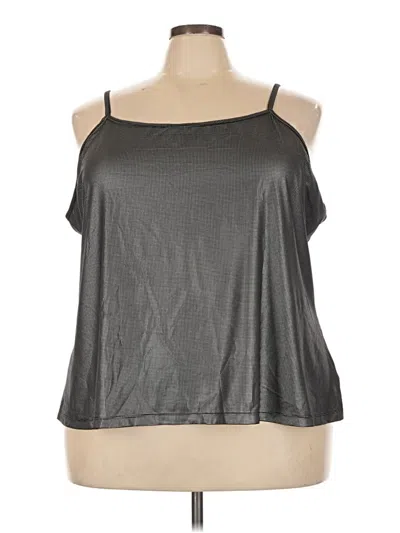 Pre-owned Fashion Bug Sleeveless Top Gray Halter Neckline Tops