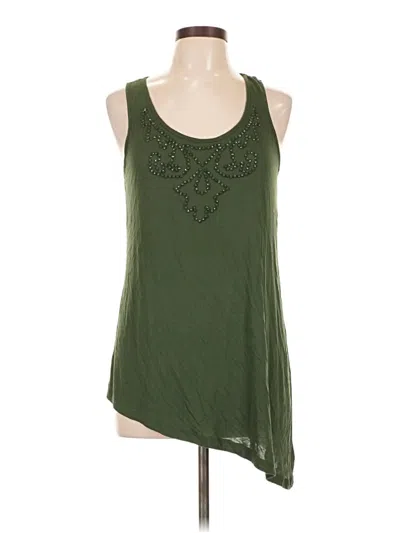 Pre-owned Fashion Bug Sleeveless Top Green Scoop Neck Tops