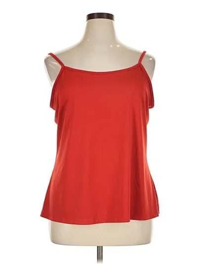 Pre-owned Fashion Bug Sleeveless Top Red Cold Shoulder Neckline Tops