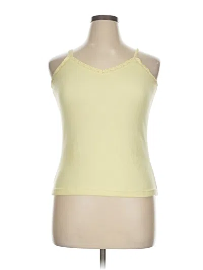 Pre-owned Fashion Bug Sleeveless Top Yellow Halter Neckline Tops