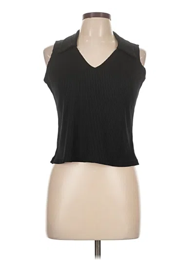 Pre-owned Fashion Bug Tank Top Black Halter Neckline Tops