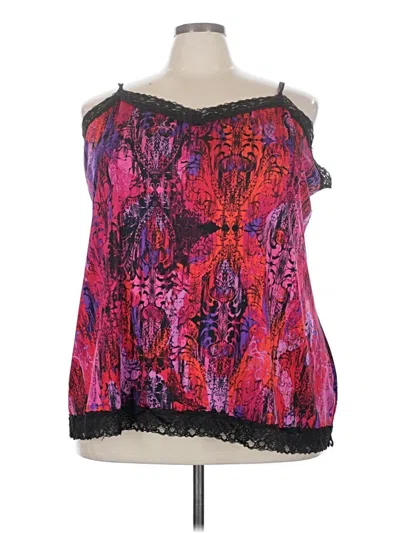 Pre-owned Fashion Bug Tank Top Purple Cold Shoulder Neckline Tops