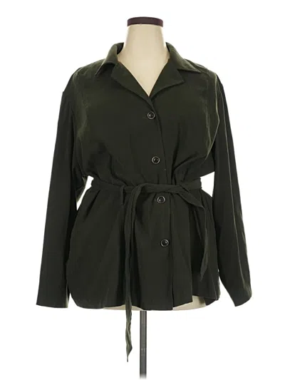 Pre-owned Fashion Bug Trenchcoat In Green