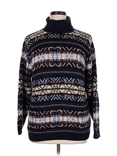 Pre-owned Fashion Bug Turtleneck Sweater In Blue