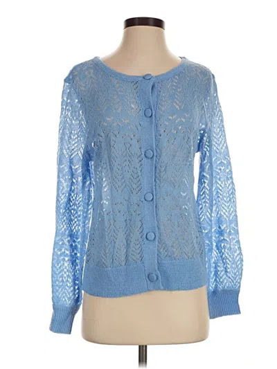 Pre-owned Fashion Cardigan Sweater In Blue