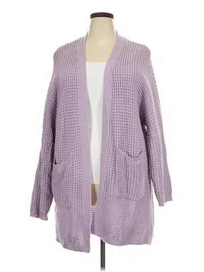 Pre-owned Fashion Cardigan Sweater In Purple