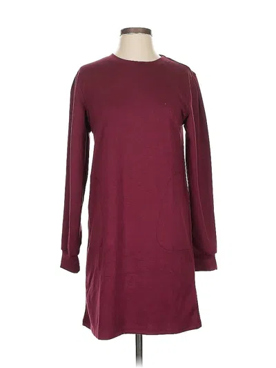 Pre-owned Fashion Casual Dress In Burgundy