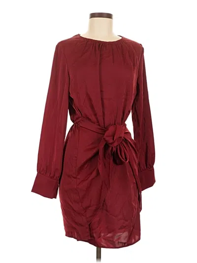 Pre-owned Fashion Casual Dress In Burgundy