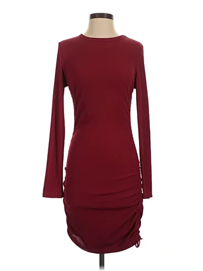 Pre-owned Fashion Casual Dress In Burgundy