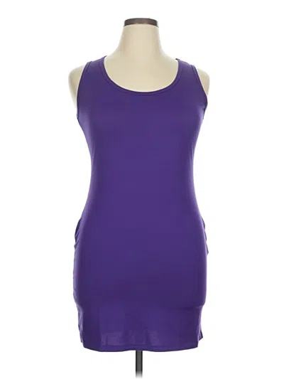 Pre-owned Fashion Casual Dress In Purple