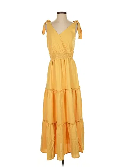 Pre-owned Fashion Casual Dress In Yellow