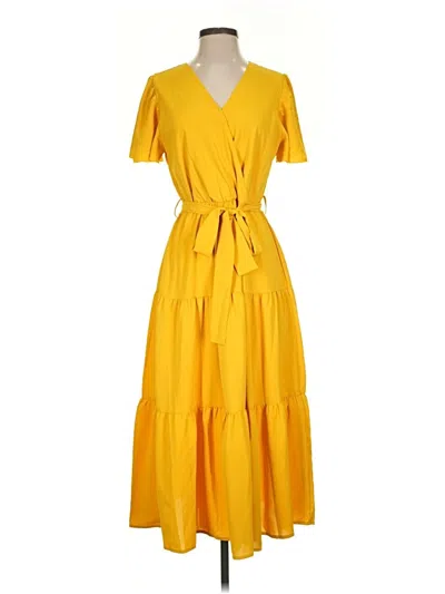 Pre-owned Fashion Casual Dress In Yellow