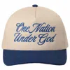 Fashion City Unisex One Nation Under God Two-tone Trucker Hat In Multi In Blue
