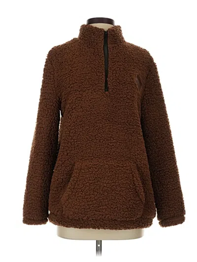 Pre-owned Fashion Fleece Jacket In Brown